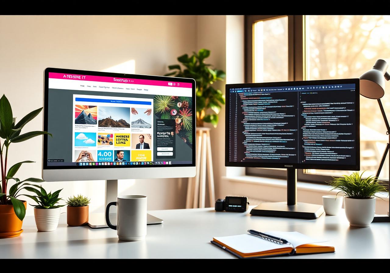 Web designer at work — MyWebsiteDeals studio